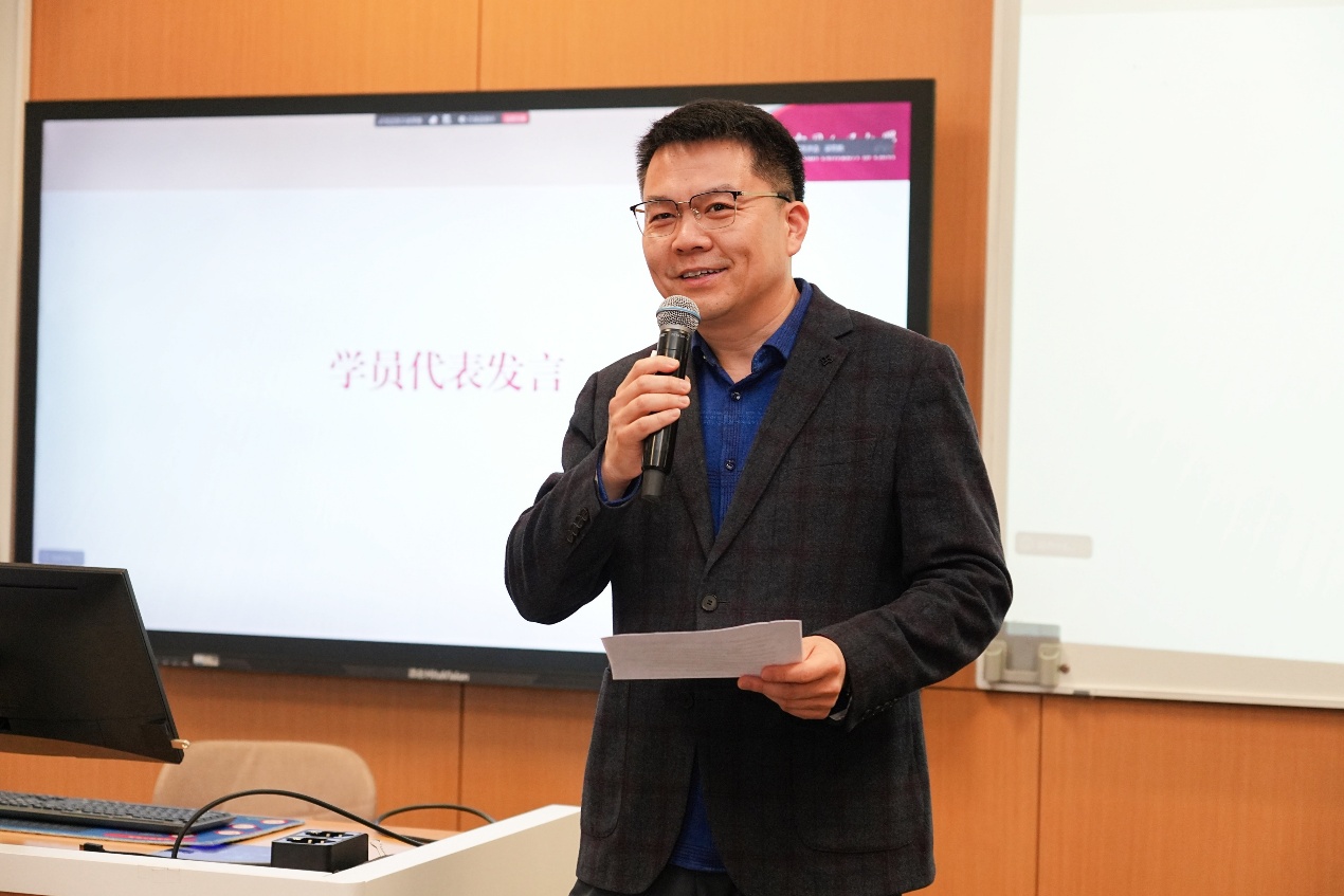 学员代表刘春涛发言